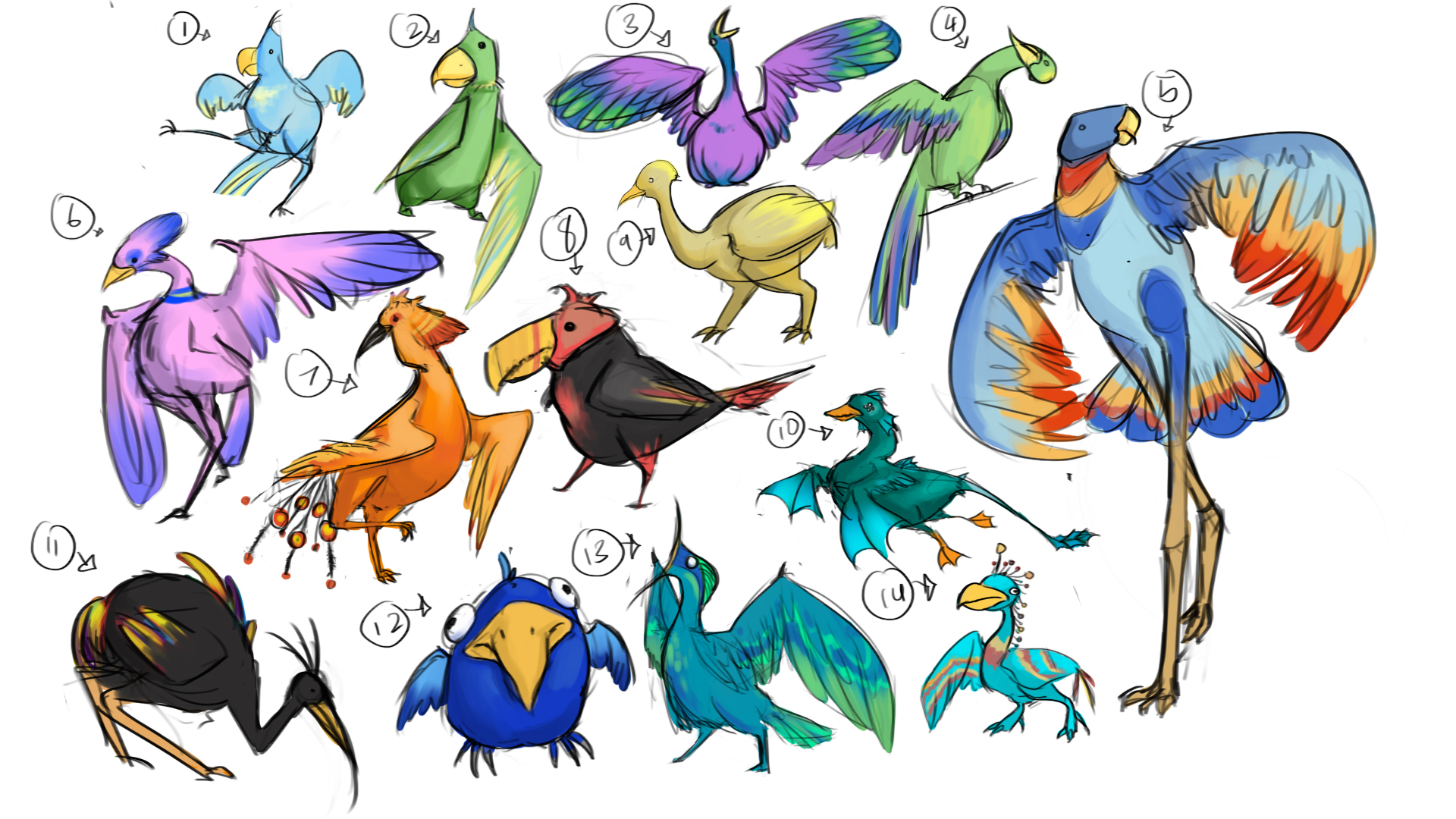 Alien Birds by Zeshroom on DeviantArt