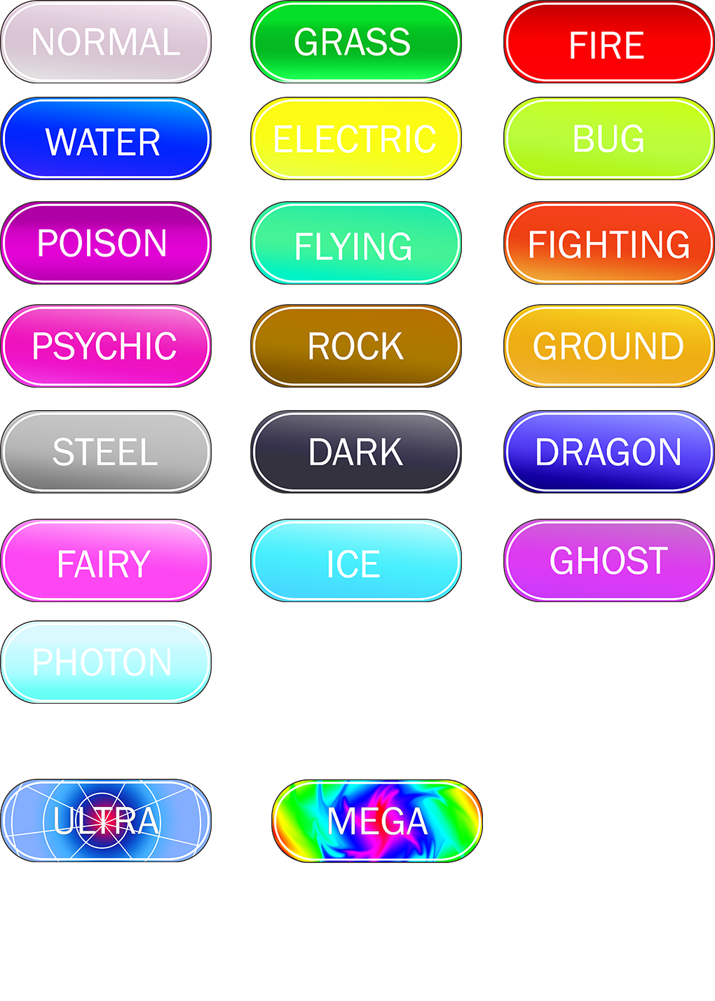 Pokemon Type Chart (Offensive) by LunicAura106 on DeviantArt