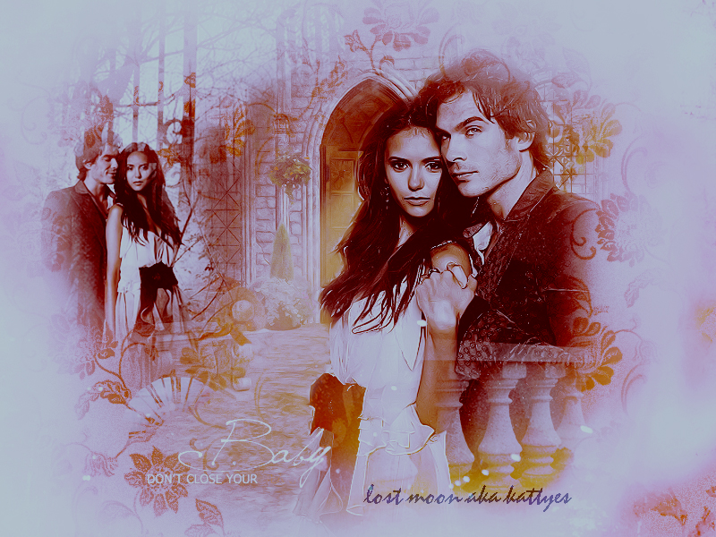 Wallpaper Damon Elena by kattyes on DeviantArt Wallpaper Damon Elena by kattyes on DeviantArt