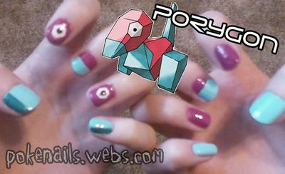 Porygon Nail Art Design