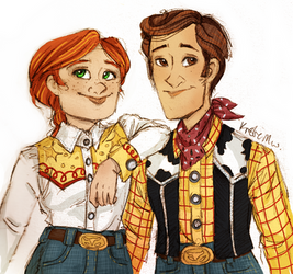 Human Woody and Jessie