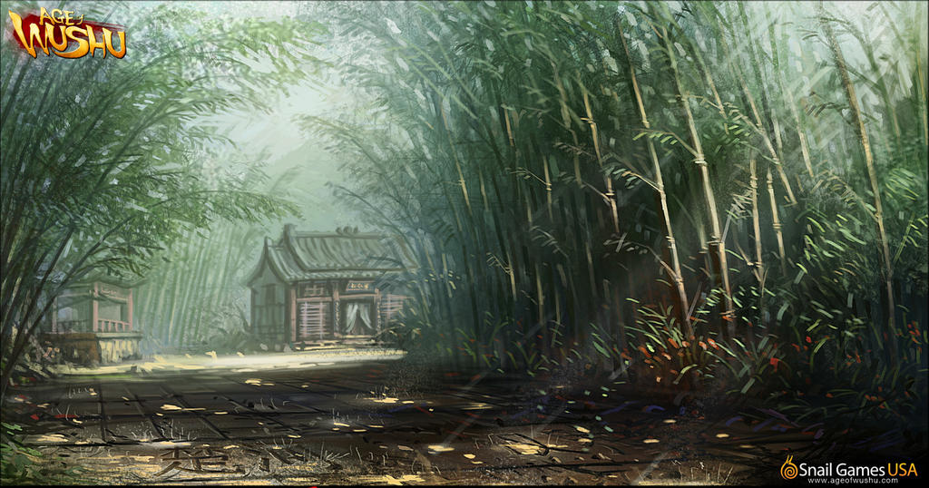 Bamboo Surrounded Houses (Concept Art)