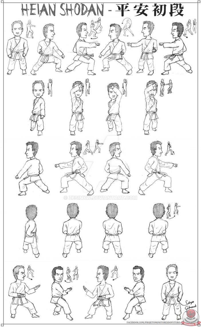 Basic Kata Kata Heian Shodan - Shotokan Karate by zesinxw on DeviantArt