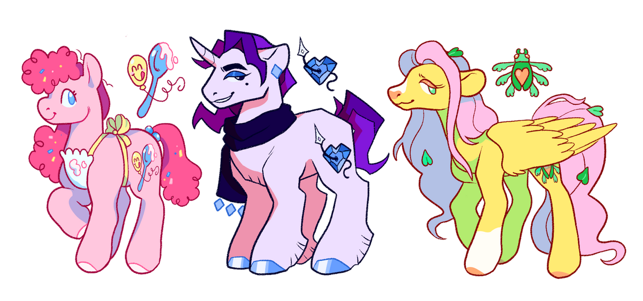 Mlp Restyle mlp redesigns part 2 by ponymorph on DeviantArt