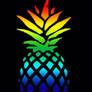 Colorful Rainbow Pineapple Horizontal