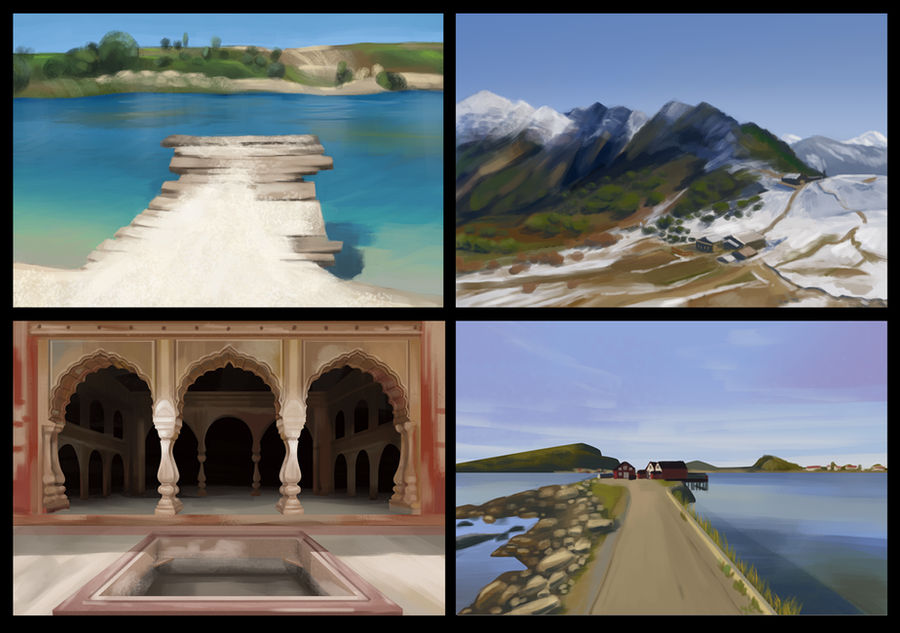 Color Study Landscape Landscape Color Study by Tinnueleth on DeviantArt