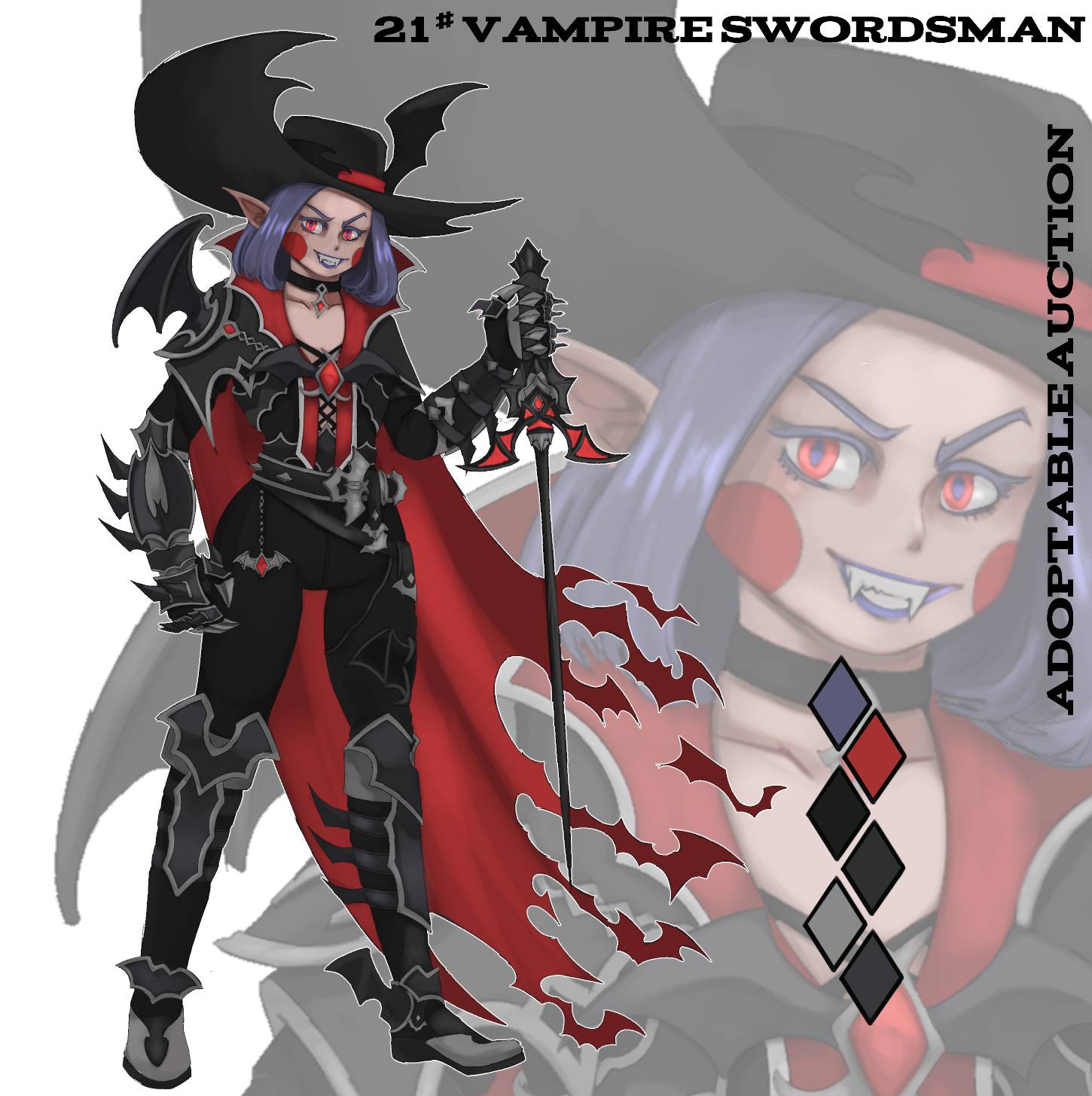 (CLOSED) 21# Adoptable Auction: Vampire Swordman