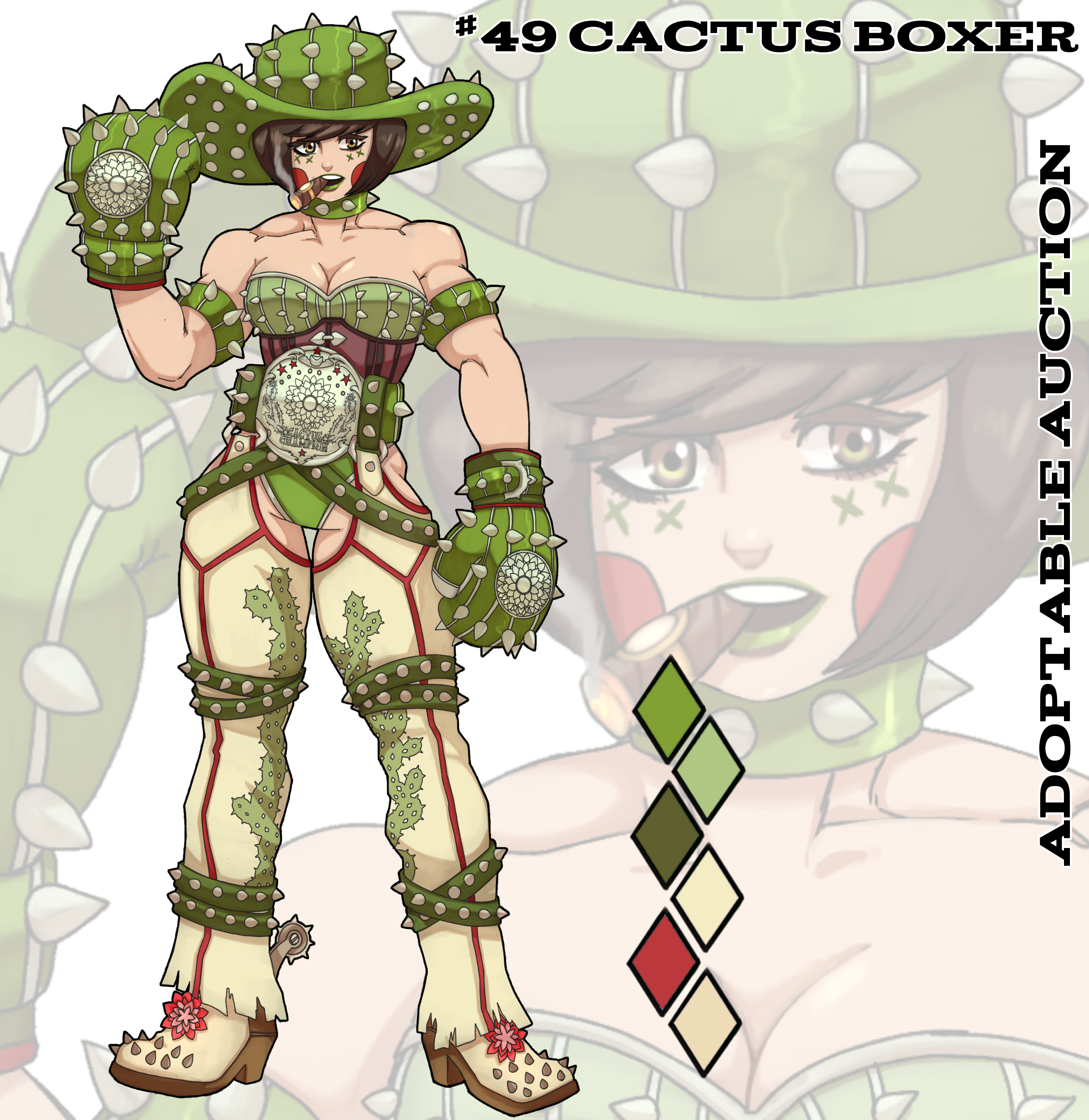 (CLOSED) #49 Adoptable Auction: Cactus Boxer