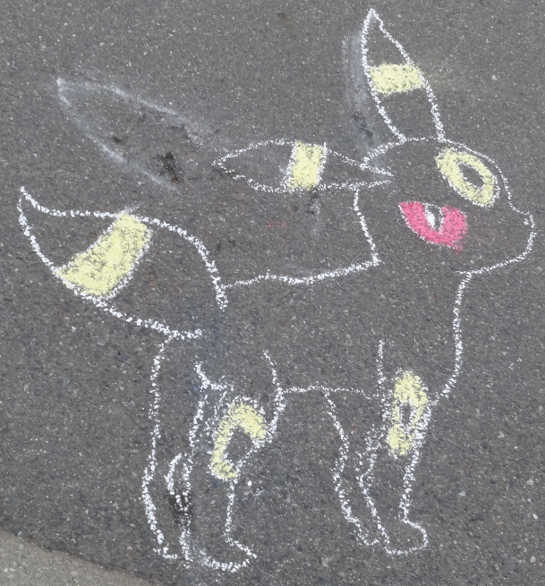 Umbreon Chalk Art