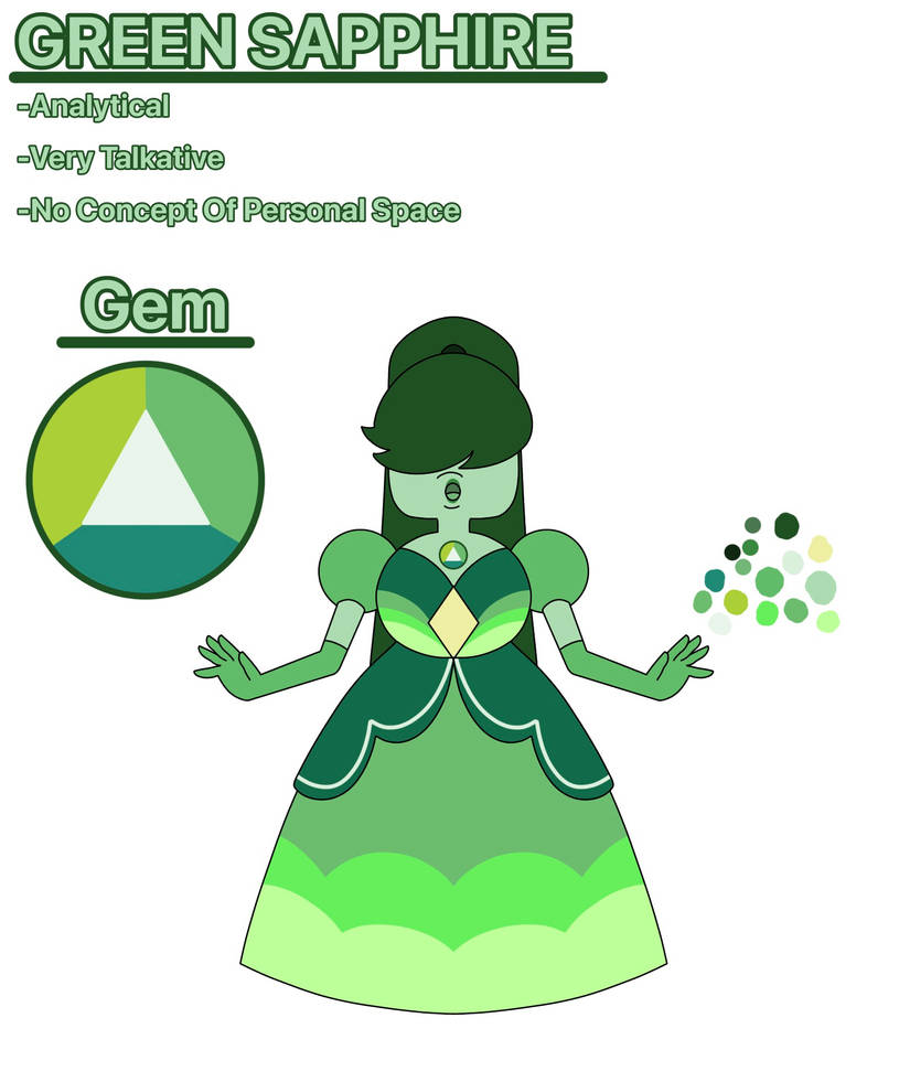 Steven Universe Gem OC: Green Sapphire by MSG553 on DeviantArt