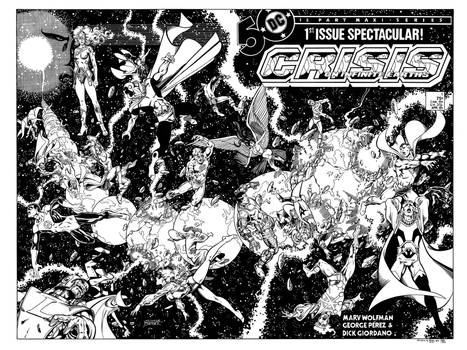 Crisis on Infinite Earths #1 cover recreation