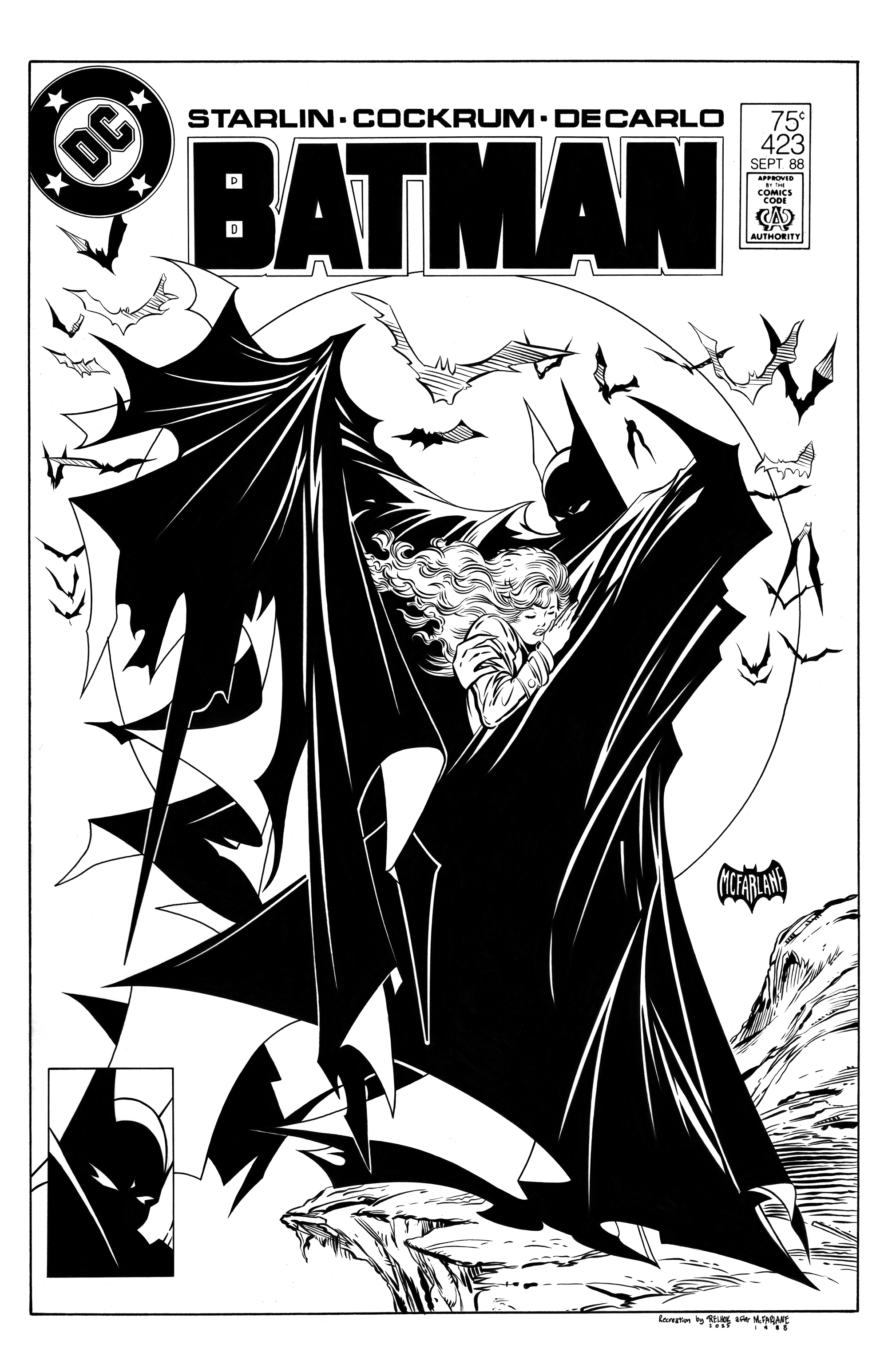 Batman #423 cover recreation