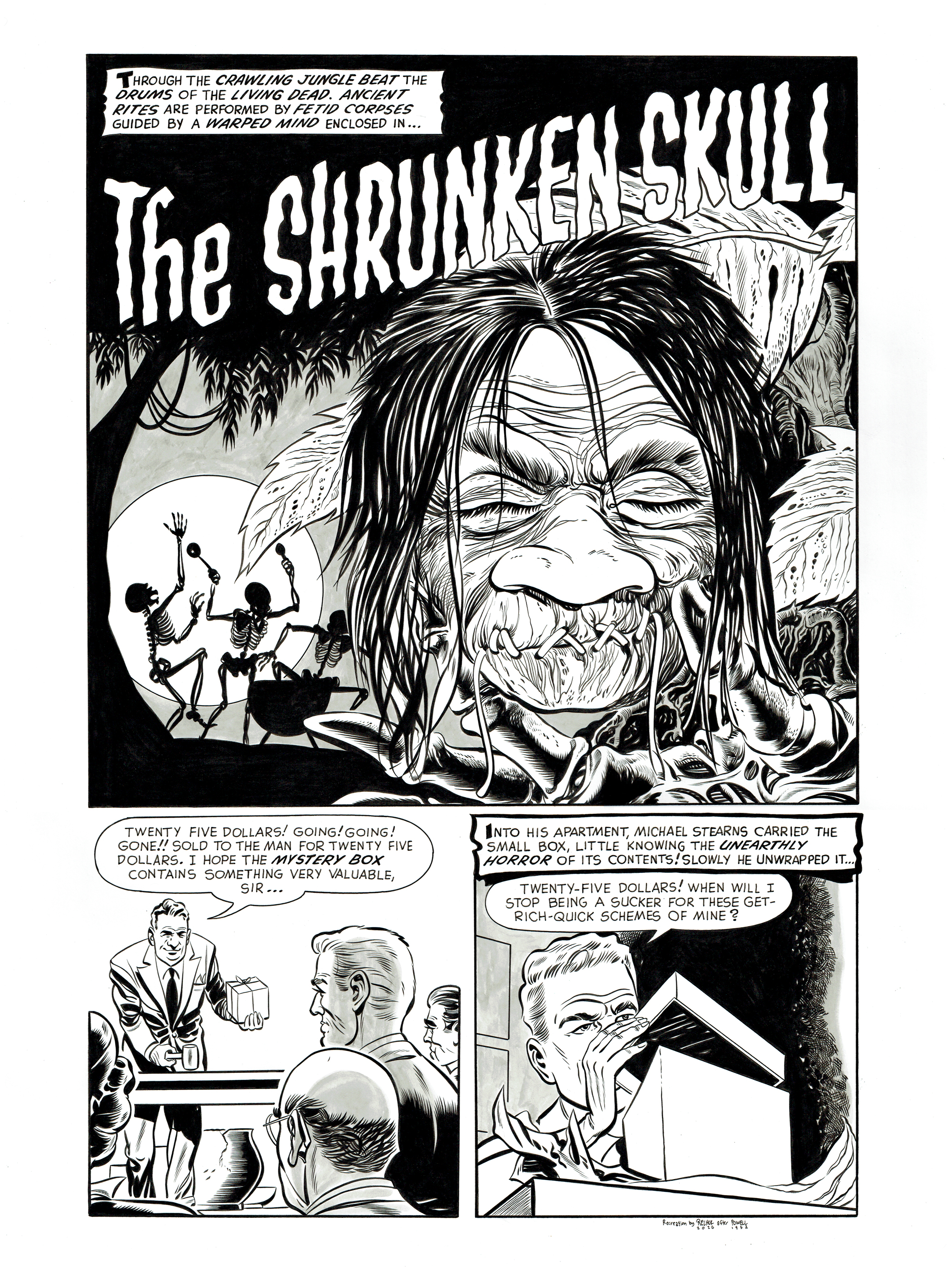 Chamber of Chills #5 splash page recreation