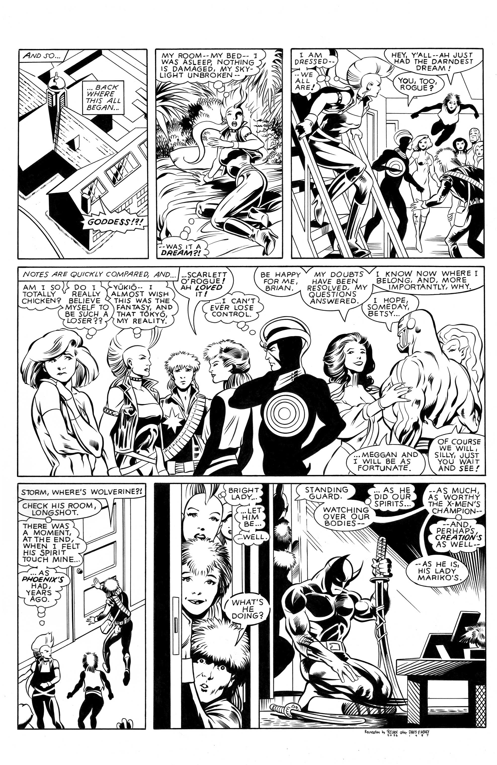 Uncanny X-Men Annual #11 page recreation