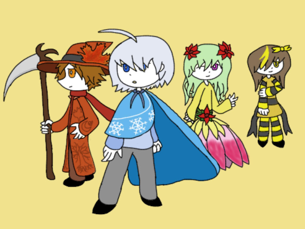 Personified Seasons (Autumn,Winter,Spring,Summer) by ShadowOfPolaris on ...