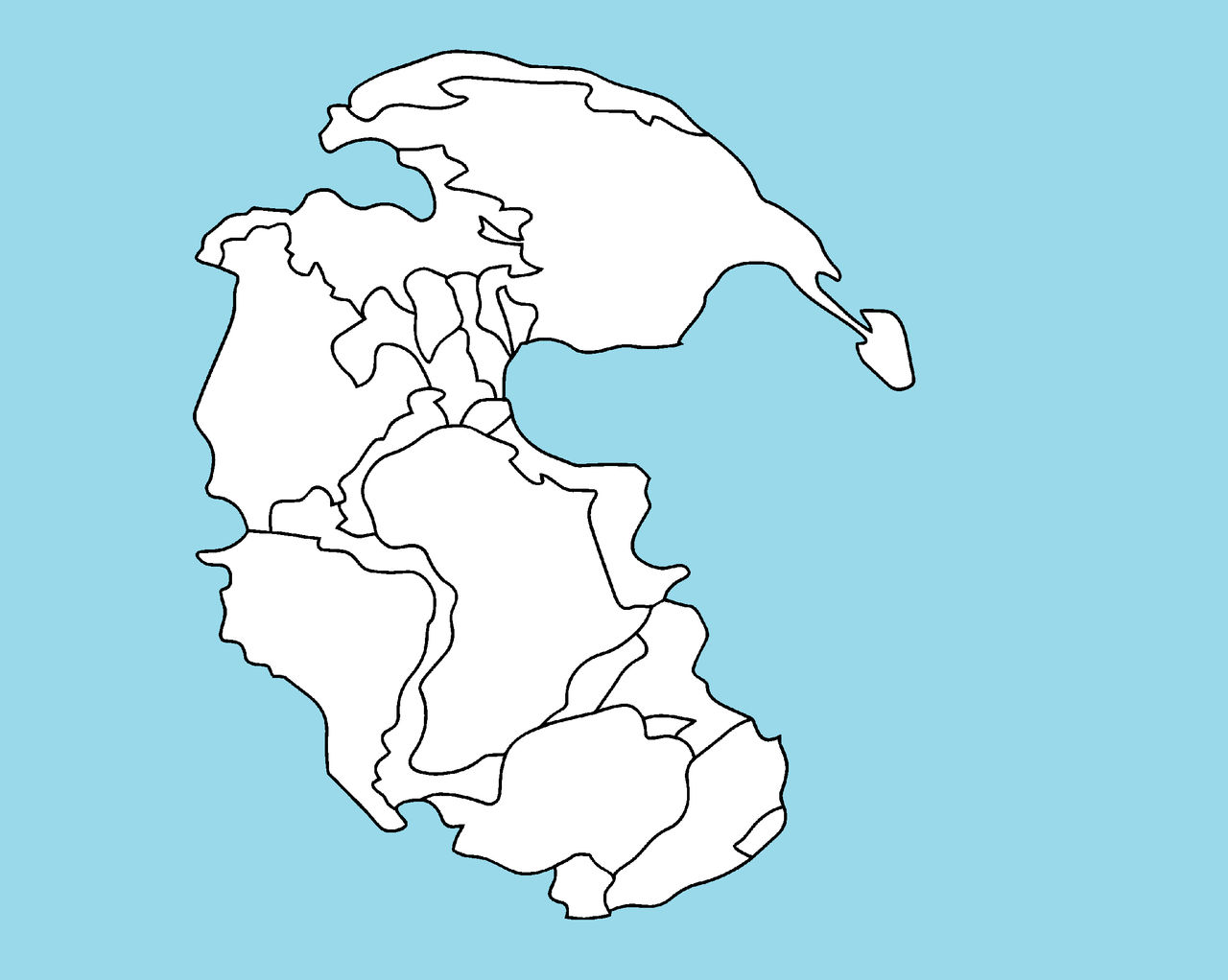 Pangea Blank Map With Borders by JohnKoshtaria888 on DeviantArt