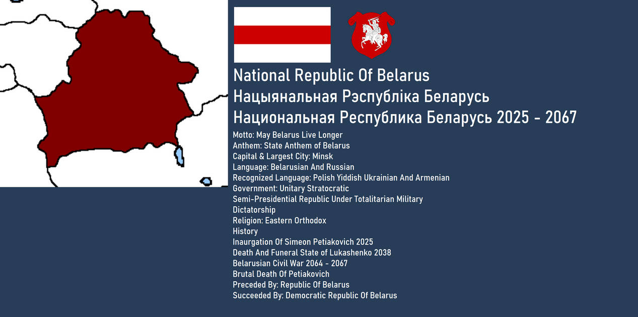 Belarus Under Petiakovich 2025 - 2067 by JohnKoshtaria888 on DeviantArt