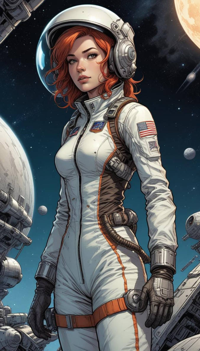 pikaso texttoimage Comic-style-Female-space-mechan by BiomechanicalMan ...