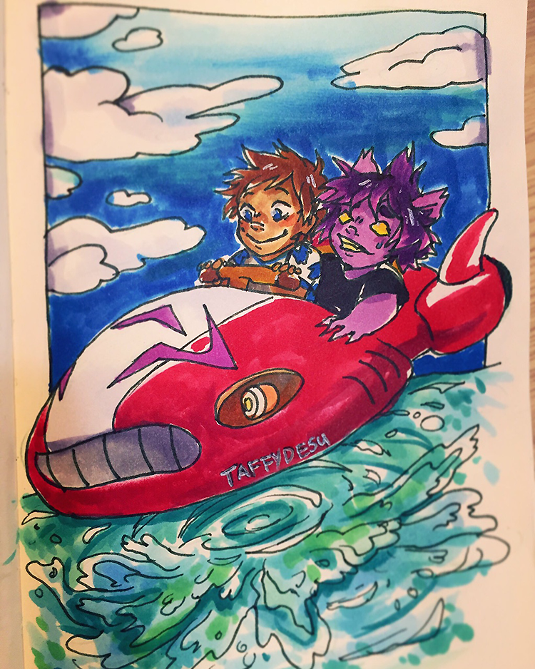 Inktober 08 2016: Voltron Lilo and Stitch AU