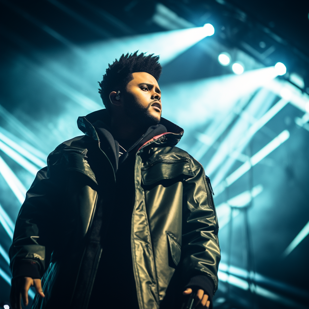 Weekend Photos Rapper The Hip Hop Artist The Weeknd on Stage by MaleAIArt on DeviantArt