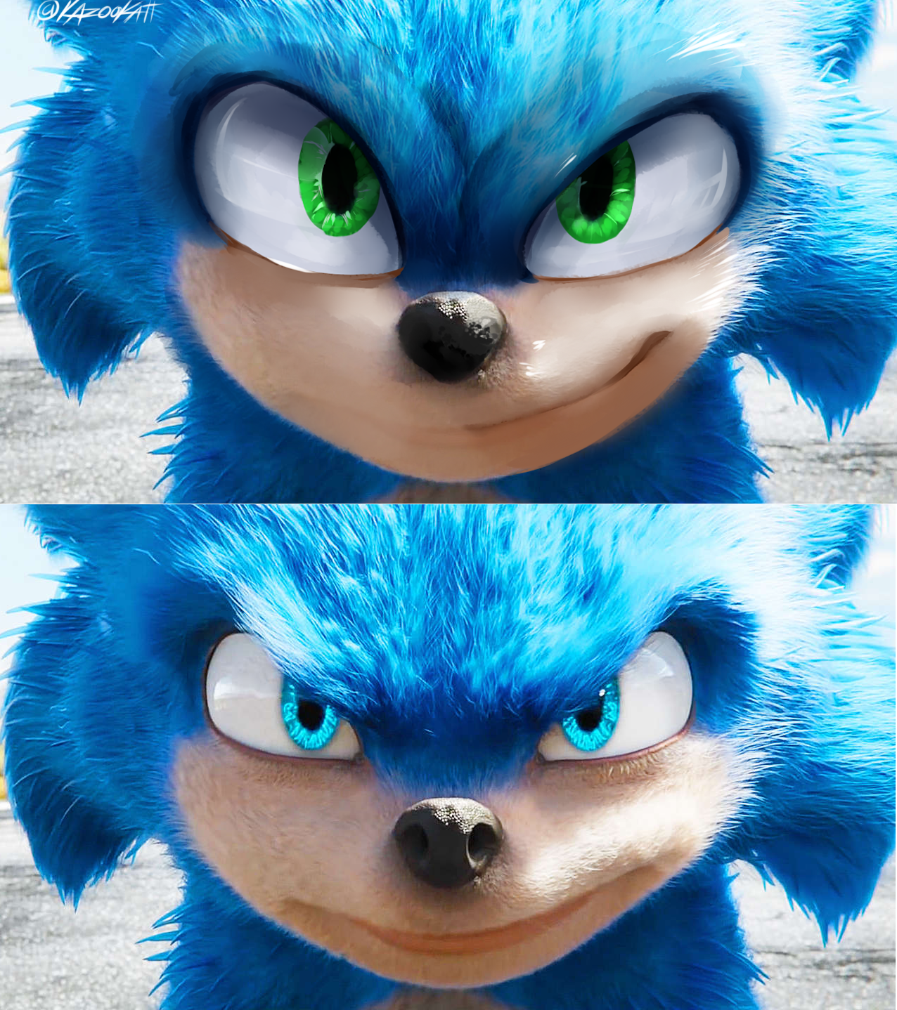 Movie Sonic if he were 10% more realistic by philkallahar on DeviantArt