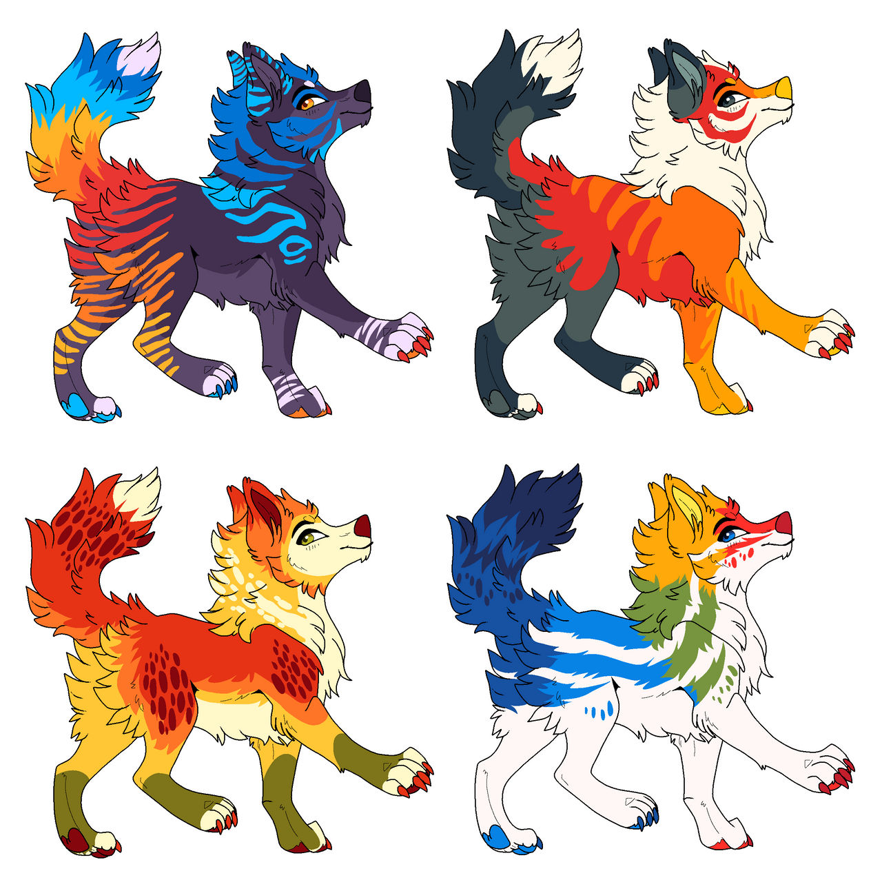 Colorful Rainbow Woof Adopts (OPEN)