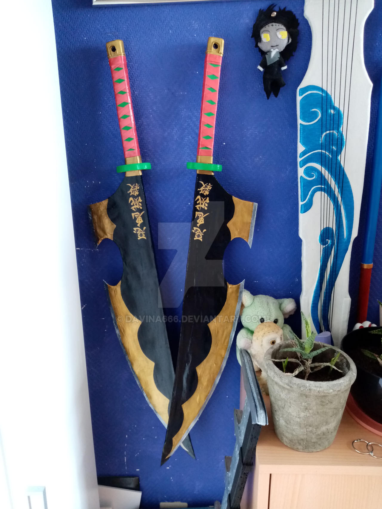 demon slayer tengen uzui swords diy by davina666 on DeviantArt
