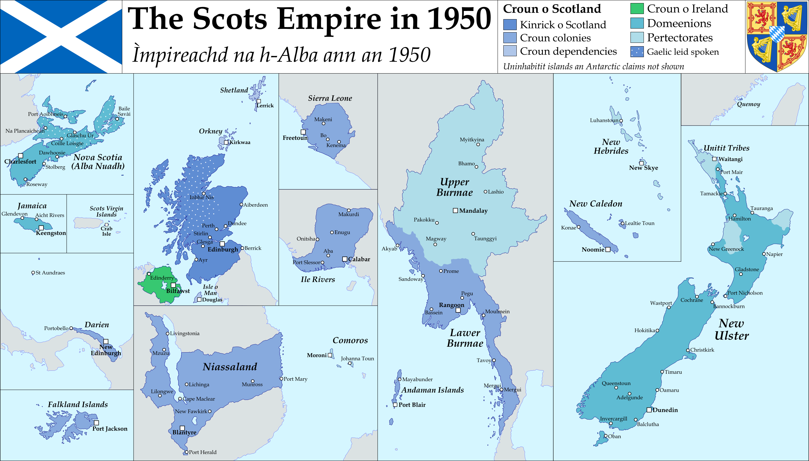 Alternative Scotland Map The Scottish Empire in 1950 by Keperry012 on DeviantArt