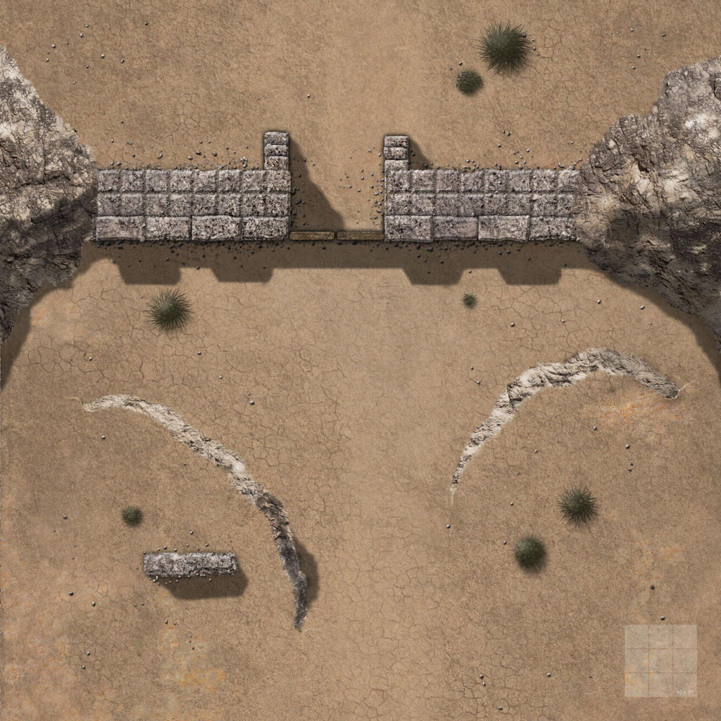RPG battlemap - Dessert City Walls