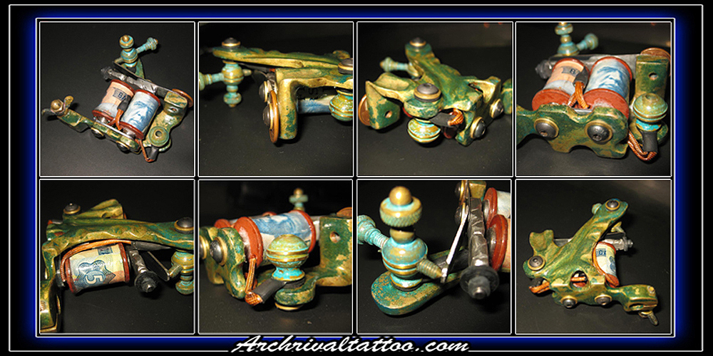 Brass Patine Tattoo Machine 1