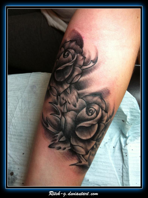 Black and Gray Roses