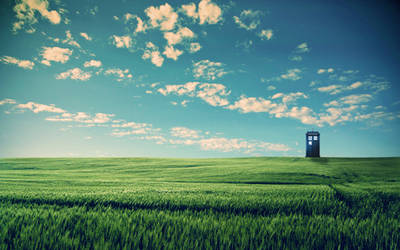 TARDIS Blue Skies Wallpaper