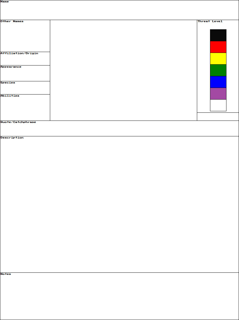 Creepypasta Journal Entry Template