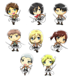 CHIBIs _ shingeki no Kyojin