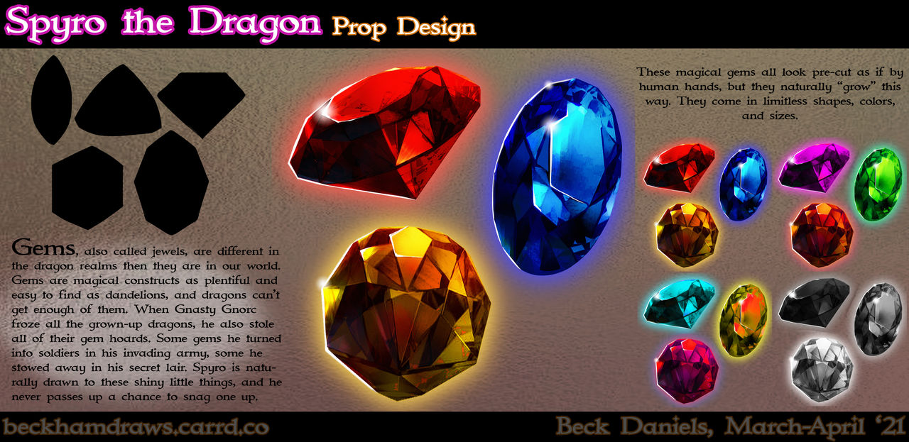 Spyro - Gems Prop Design by Wreckham on DeviantArt