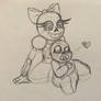 Sarah and Baby Onyx Sketch