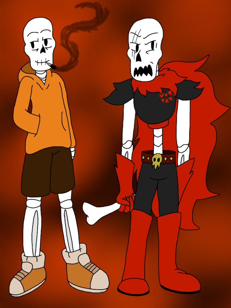 Underswap Papyrus and Underfell Papyrus by ShinySmeargle on DeviantArt