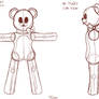 Mr.Teddy 3D Model Reference Sheet