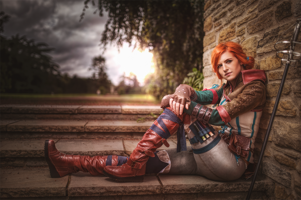 Triss joined me during the attack on the Old Manor by MsSkunk