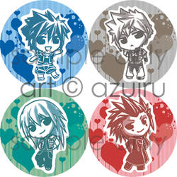 KH ::: chibi button set