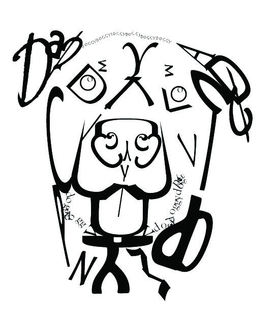 Text Dog Portrait