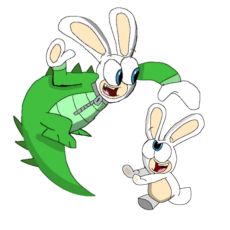 Rabbidgator and Rabbid (Rabbids Invasion Classics) by BingoBrandiHeeler ...