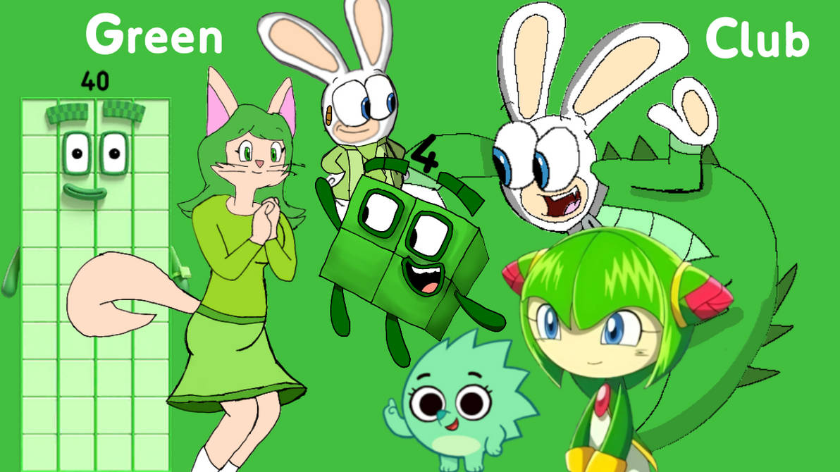 Green Rabbids Green Club! | Numberblocks/Rabbids Invasion by BingoBrandiHeeler on ...