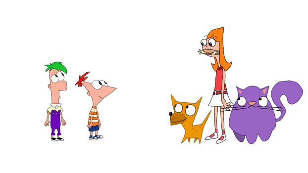 El Perro y el Gato meet Phineas and Ferb Candace