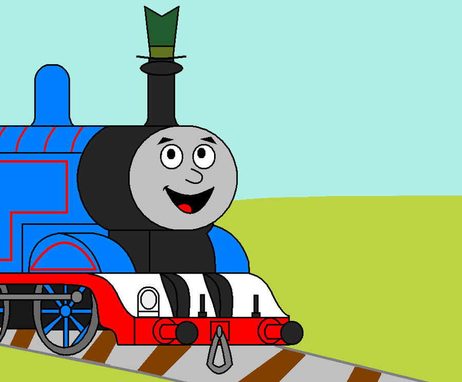Thomas wearin Mr Grumpy's hat by Percyfan94 on DeviantArt