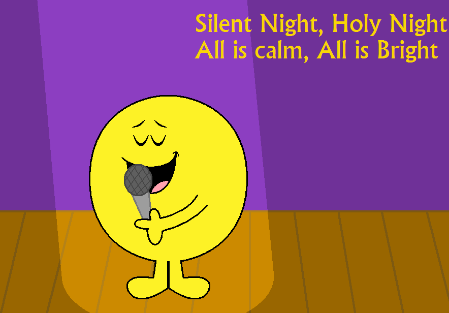 Mr Happy singing 'Silent Night'