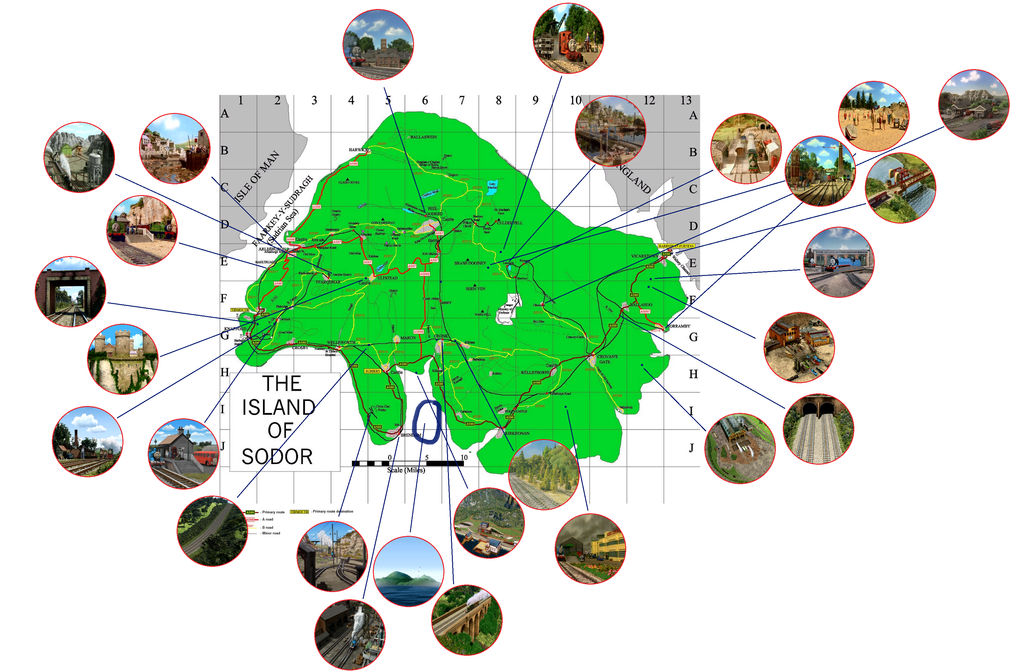 Sodor Track Map The Map of Sodor - TV Series wise by Percyfan94 on DeviantArt