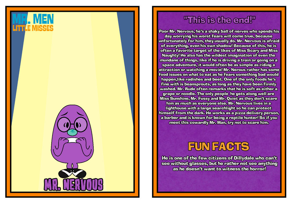 Mr. Men Show Bio Card - Mr. Nervous by Percyfan94 on DeviantArt