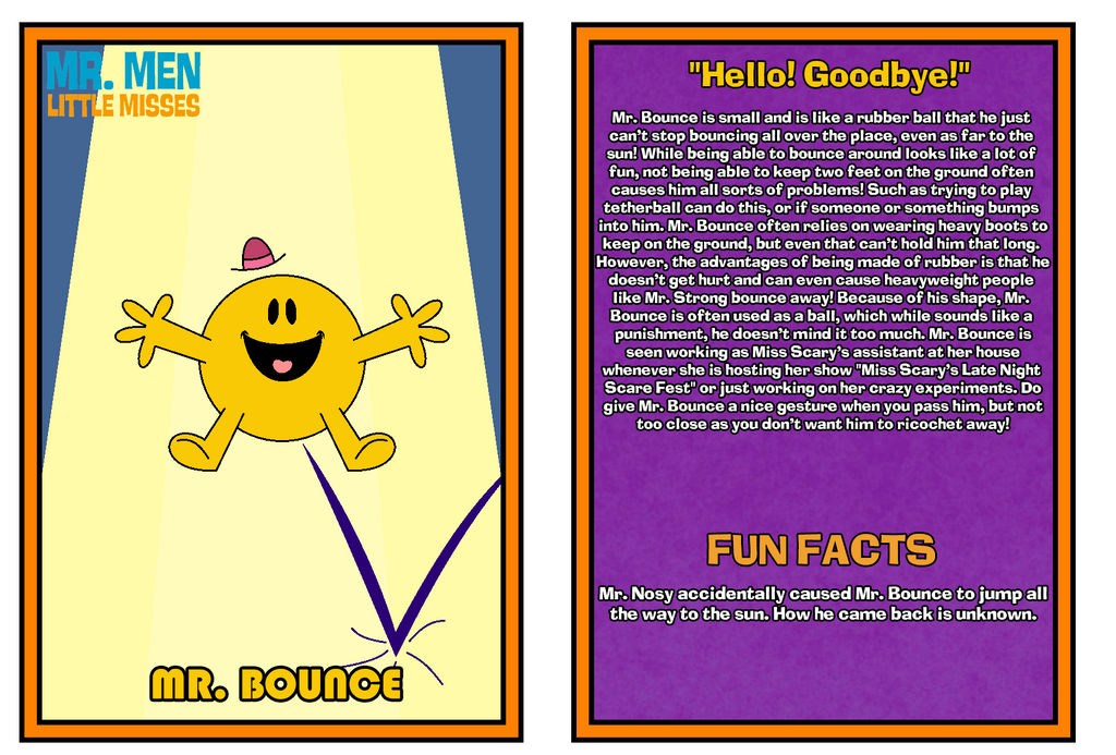 Mr. Men Show Bio Card - Mr. Bounce by Percyfan94 on DeviantArt