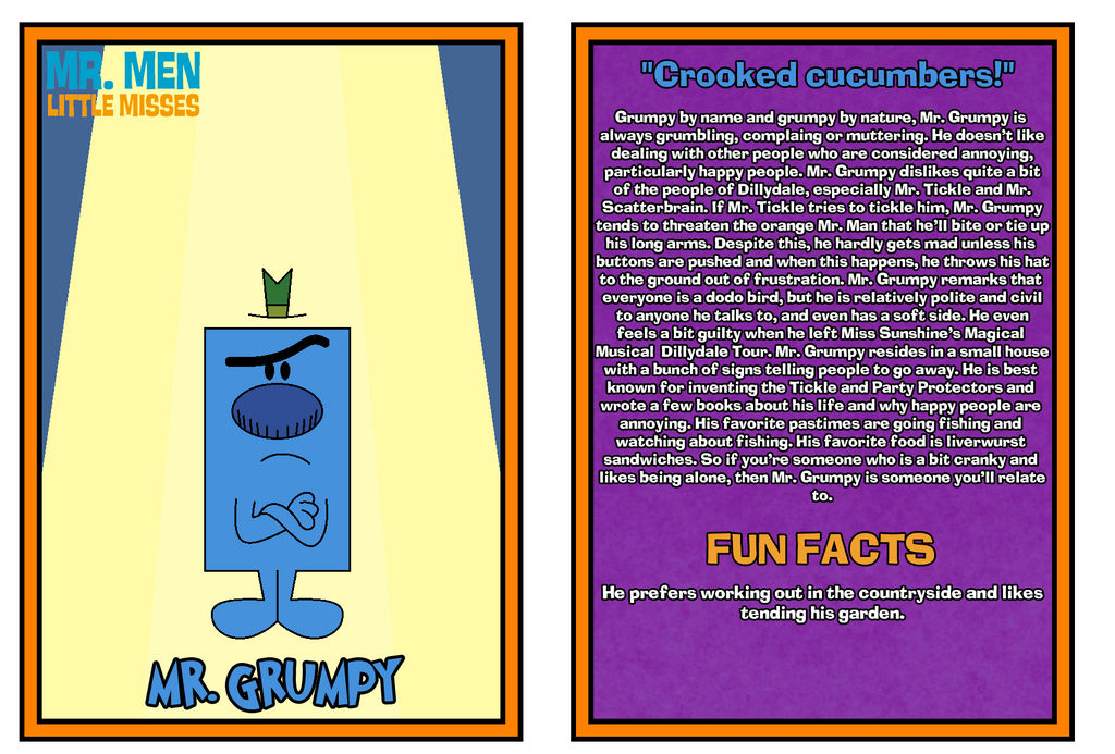 Mr. Men Show Bio Card - Mr. Grumpy by Percyfan94 on DeviantArt